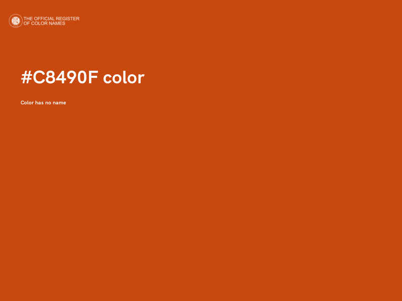 #C8490F color image
