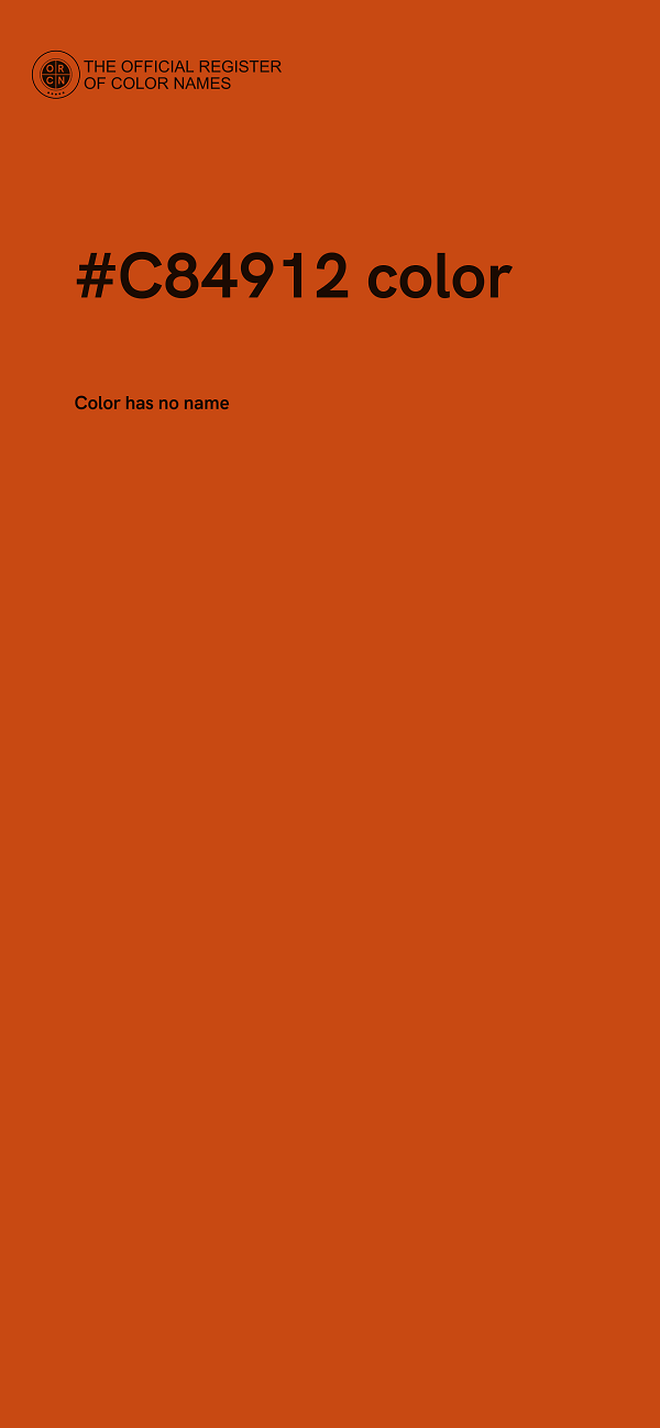 #C84912 color image