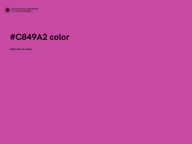 #C849A2 color image