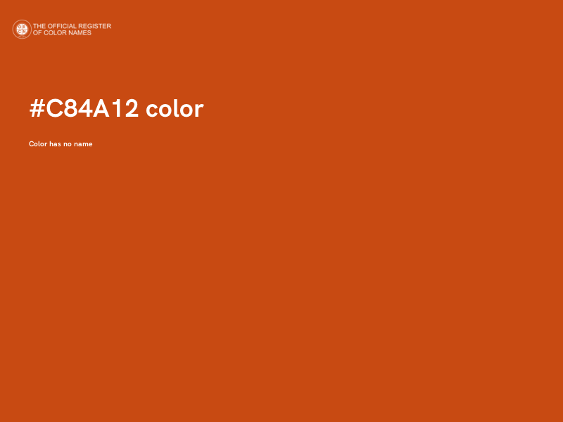 #C84A12 color image