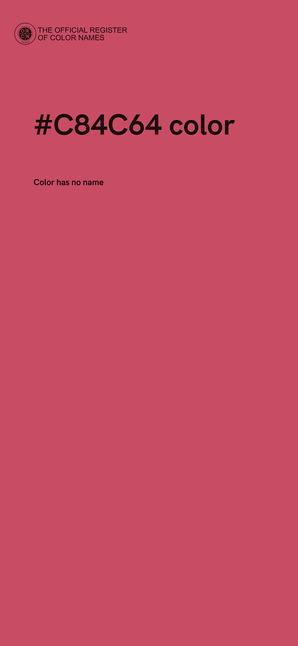 #C84C64 color image