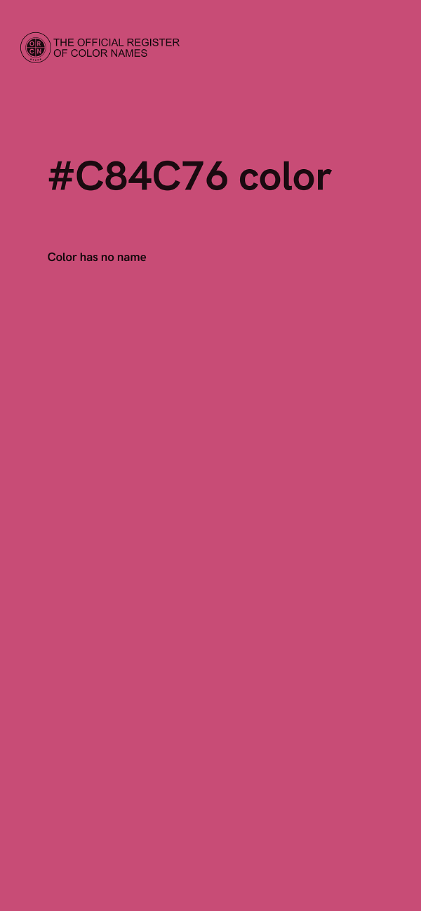 #C84C76 color image