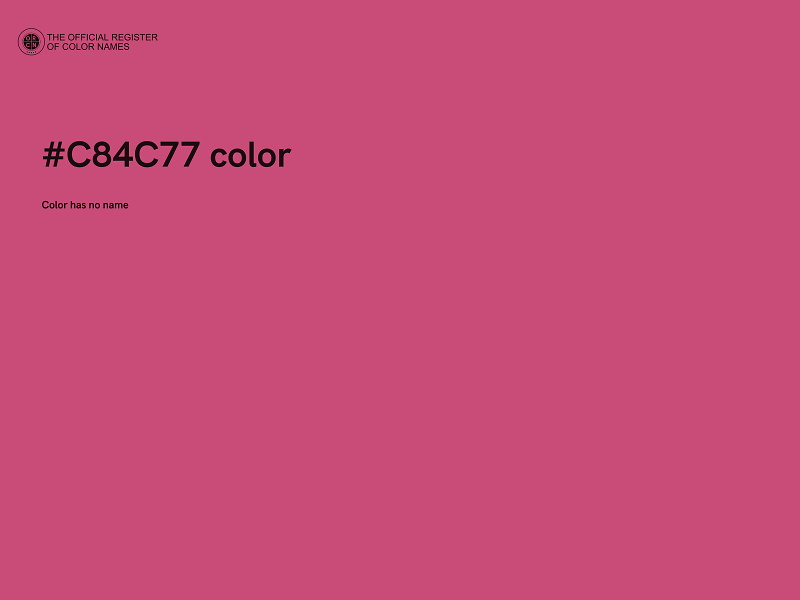 #C84C77 color image