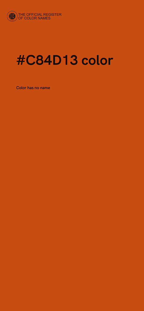 #C84D13 color image