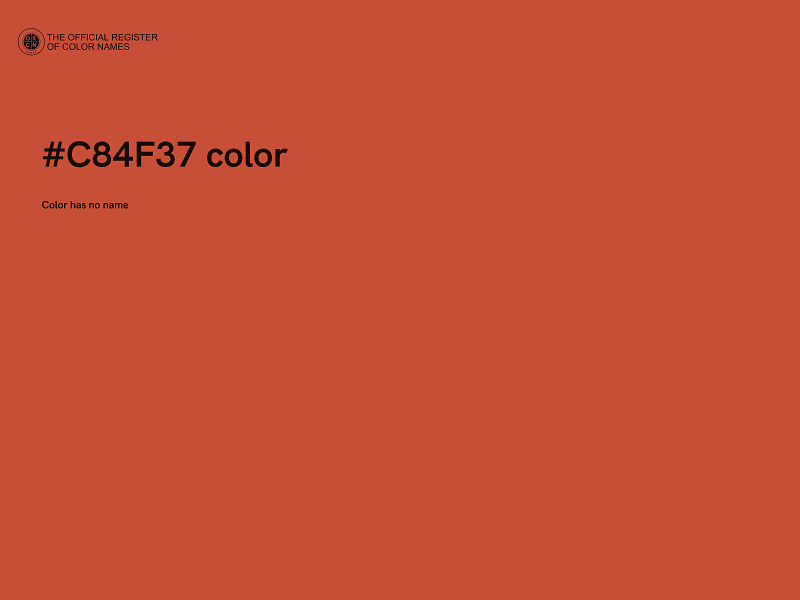 #C84F37 color image