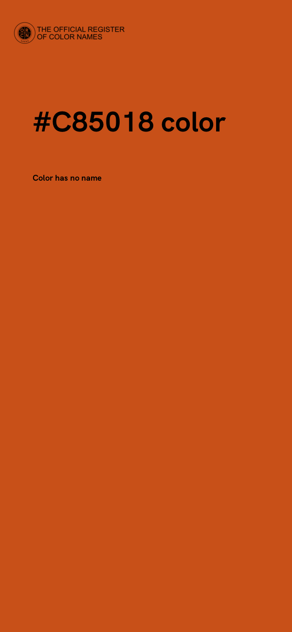 #C85018 color image