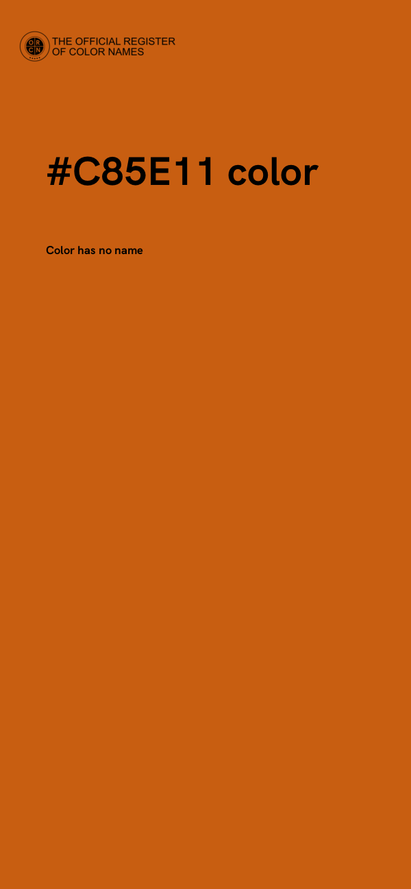 #C85E11 color image