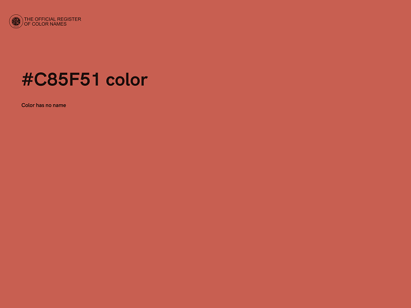 #C85F51 color image