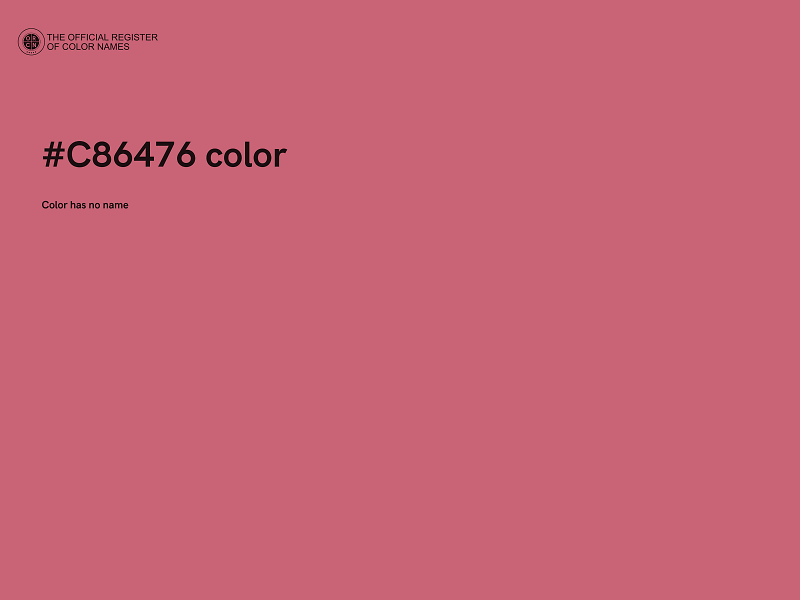 #C86476 color image