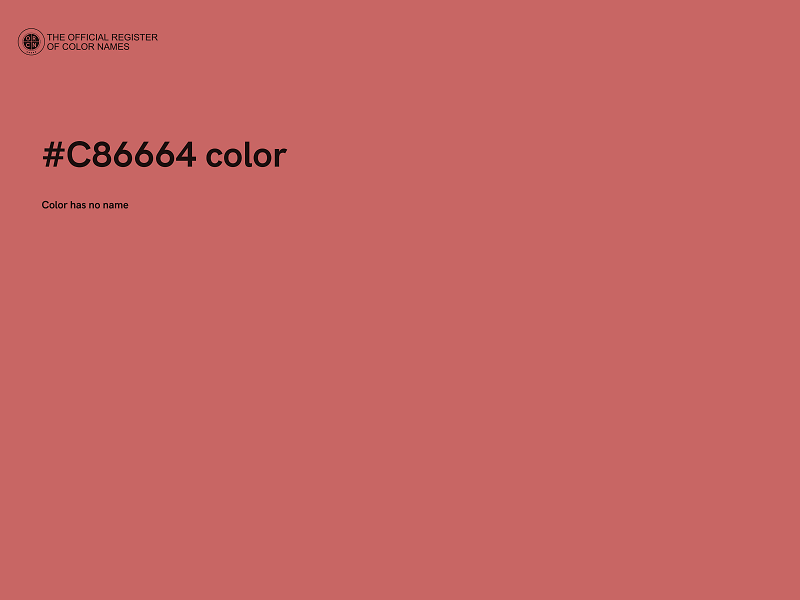 #C86664 color image