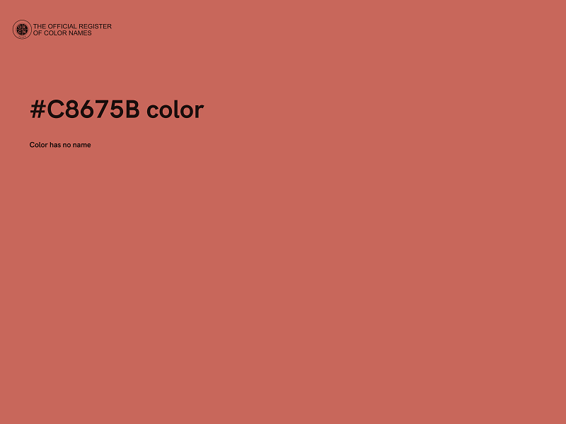 #C8675B color image