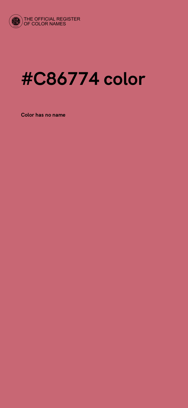 #C86774 color image