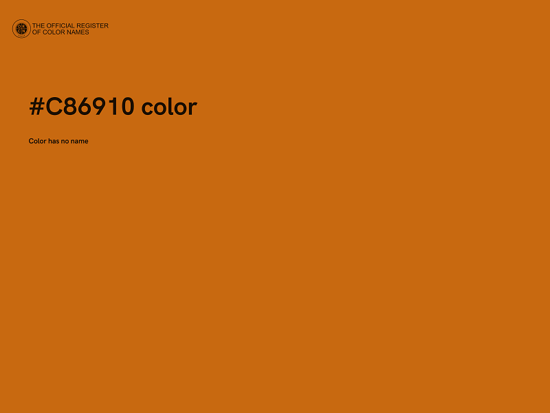#C86910 color image