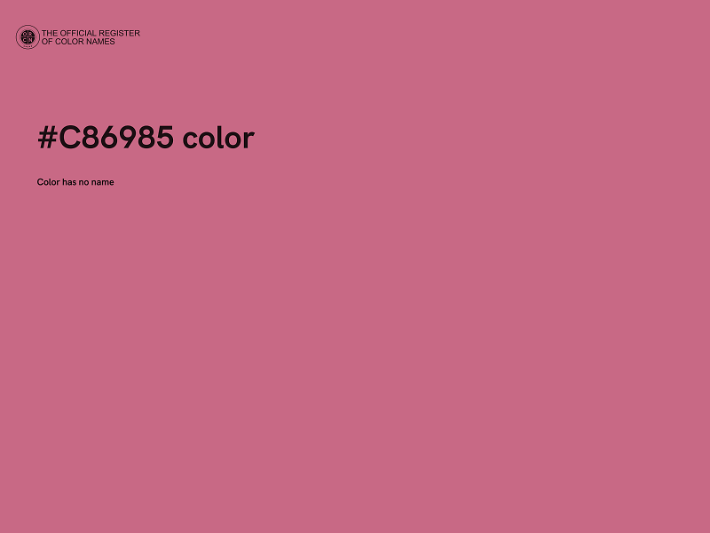#C86985 color image
