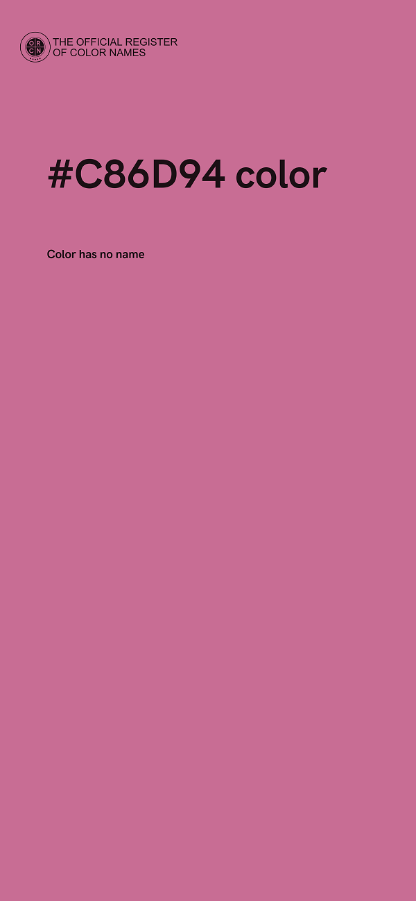 #C86D94 color image