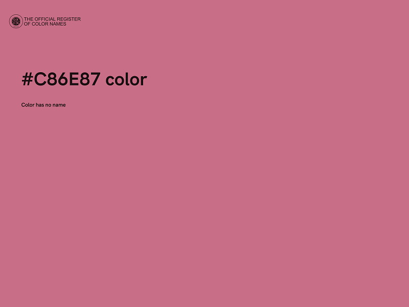 #C86E87 color image