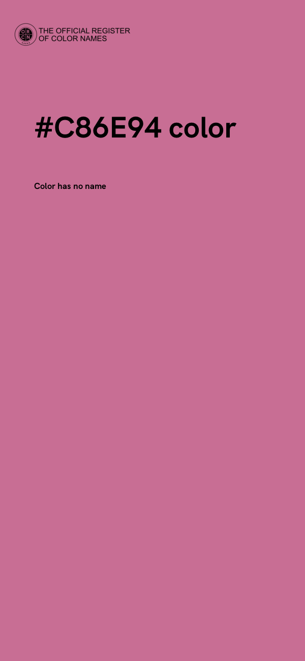 #C86E94 color image