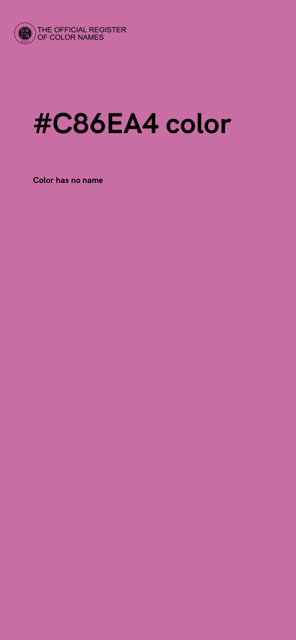 #C86EA4 color image