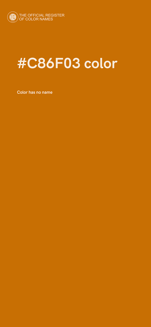 #C86F03 color image