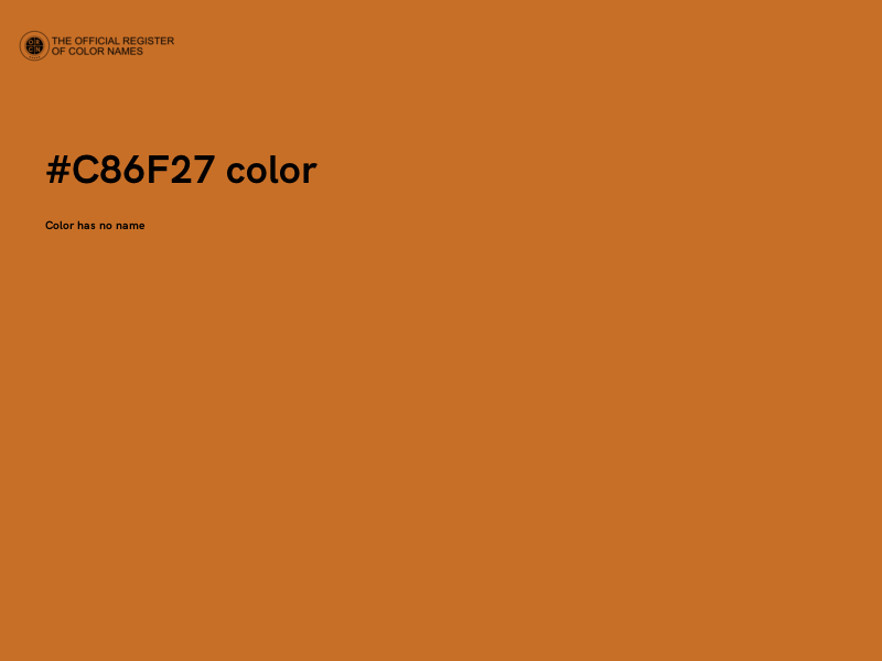 #C86F27 color image