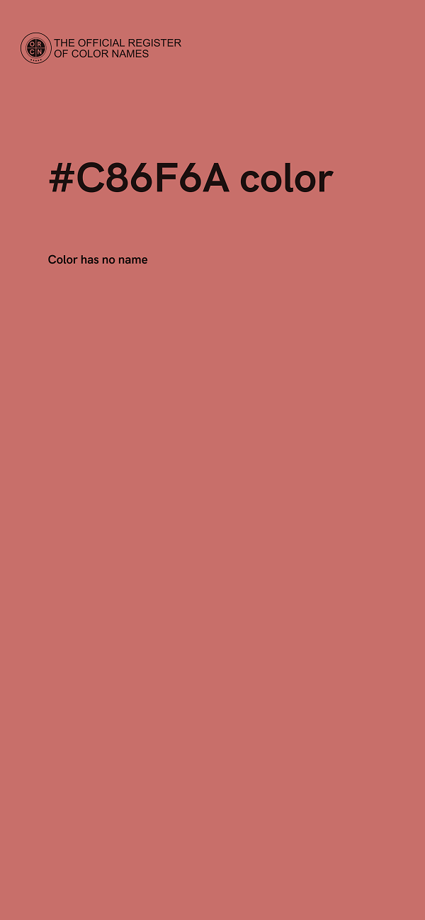 #C86F6A color image