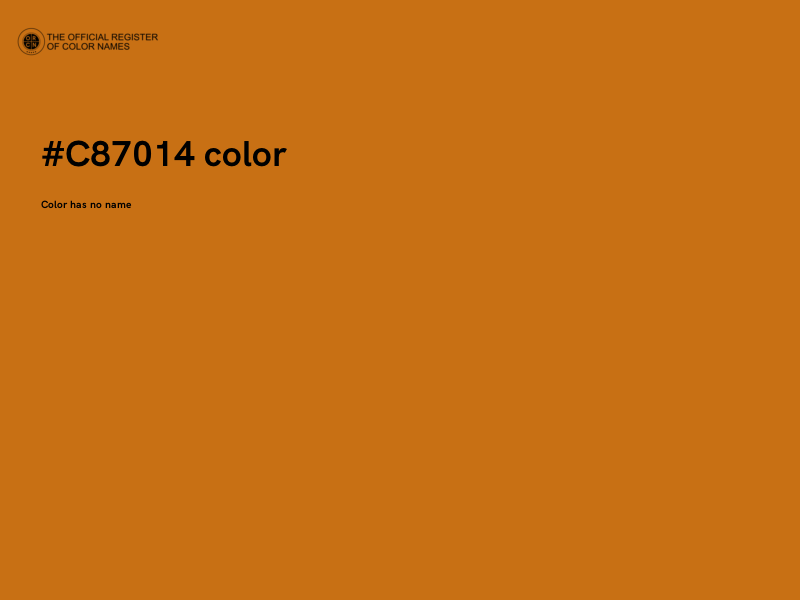 #C87014 color image