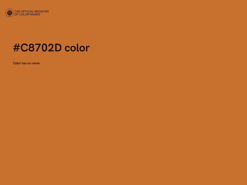 #C8702D color image