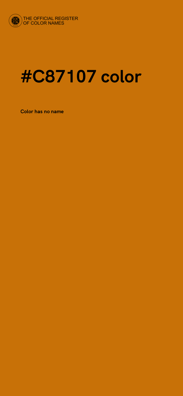 #C87107 color image