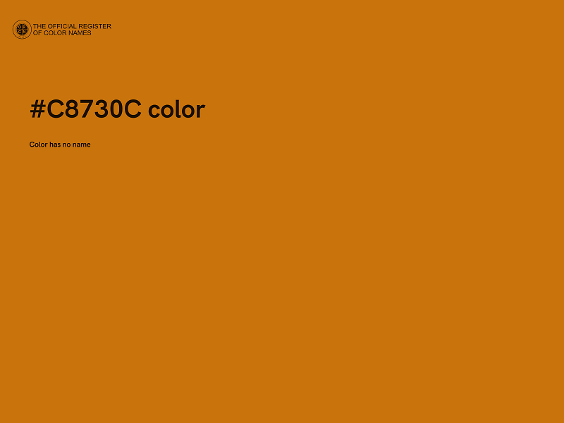 #C8730C color image