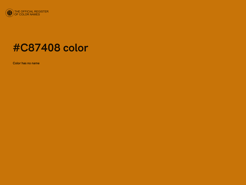 #C87408 color image