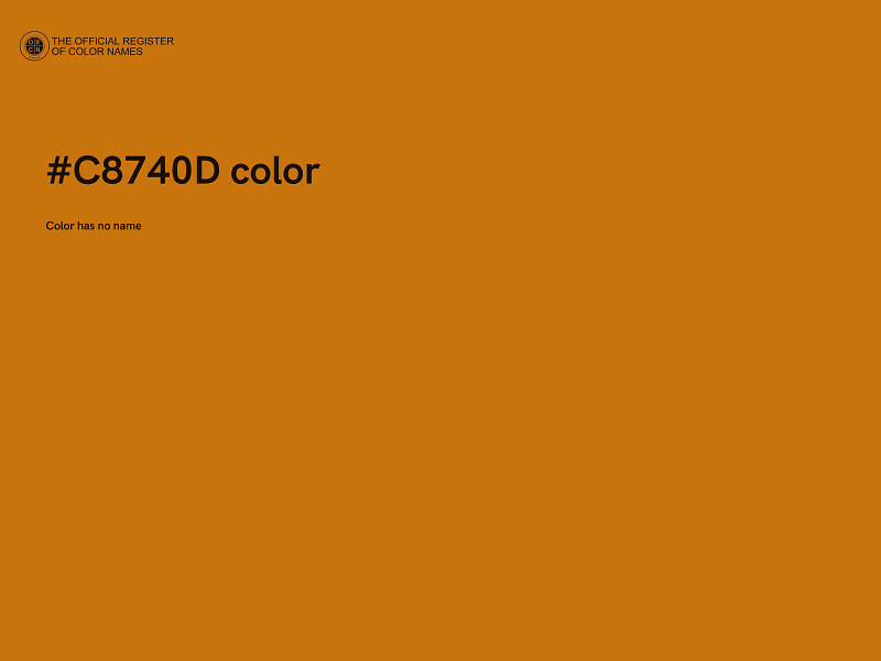 #C8740D color image