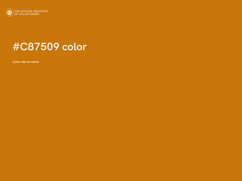 #C87509 color image