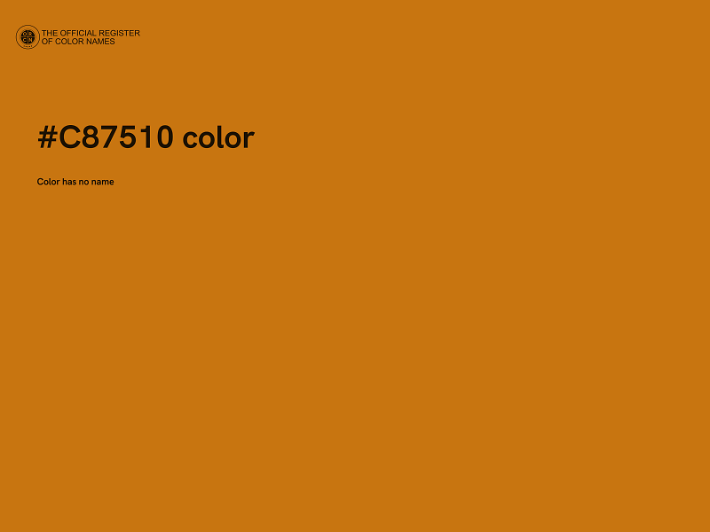 #C87510 color image