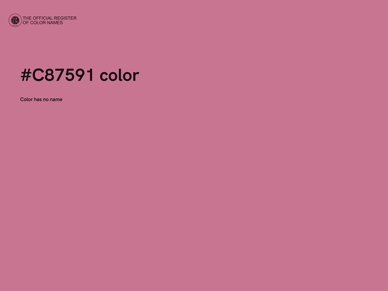 #C87591 color image