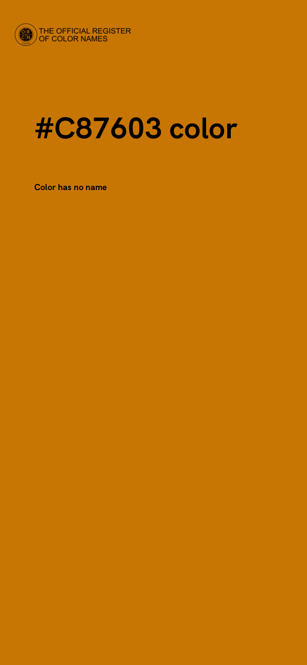 #C87603 color image