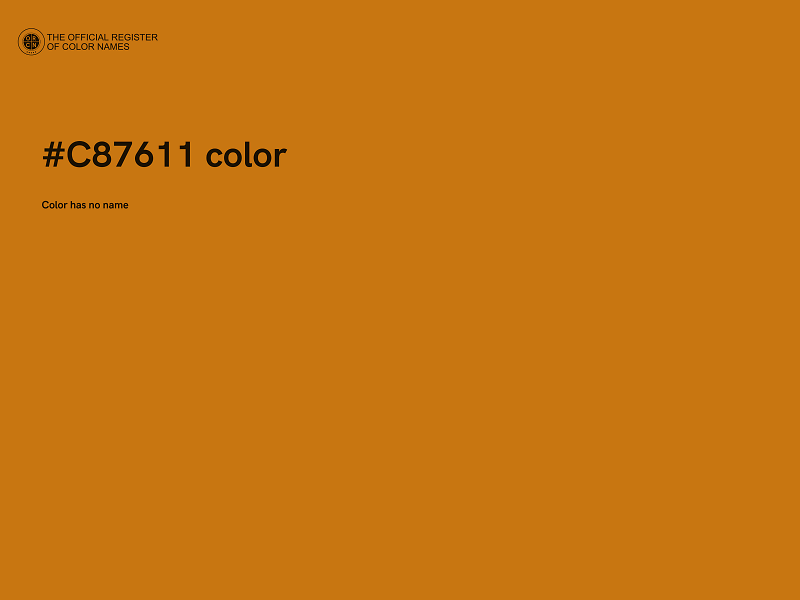 #C87611 color image