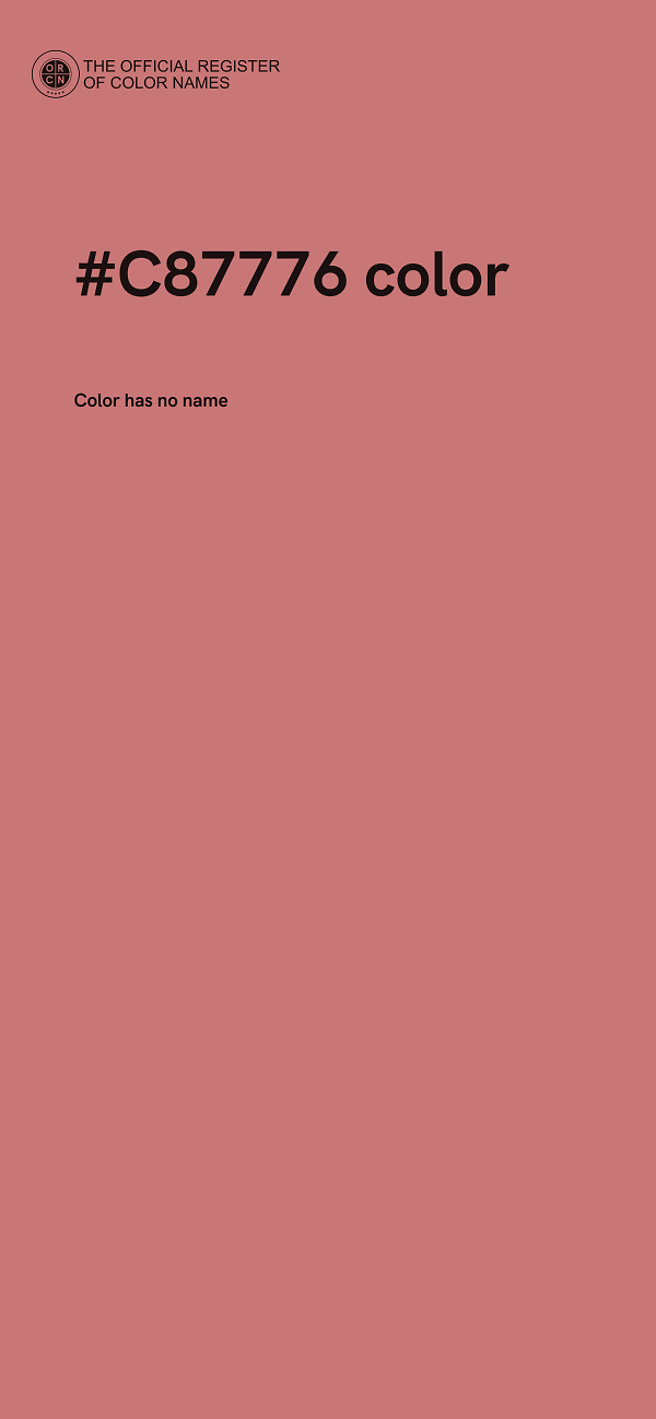 #C87776 color image