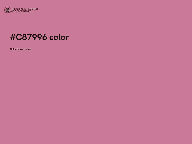 #C87996 color image