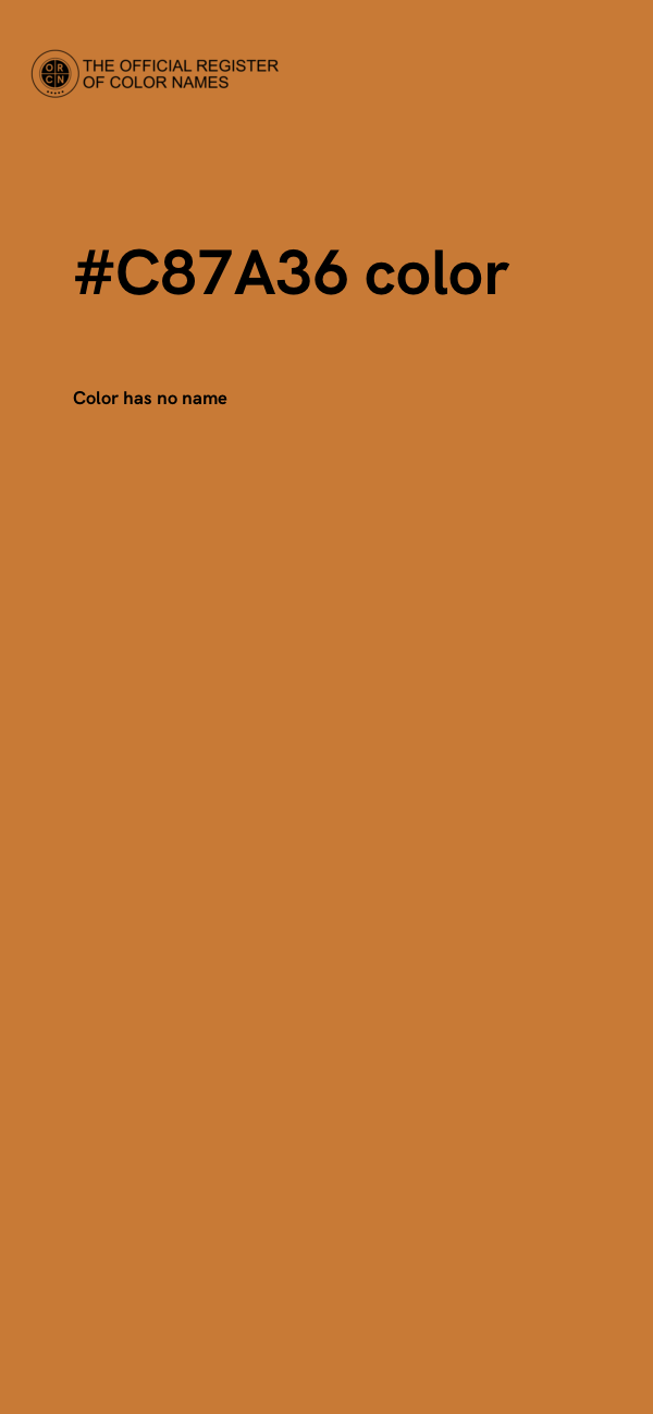 #C87A36 color image