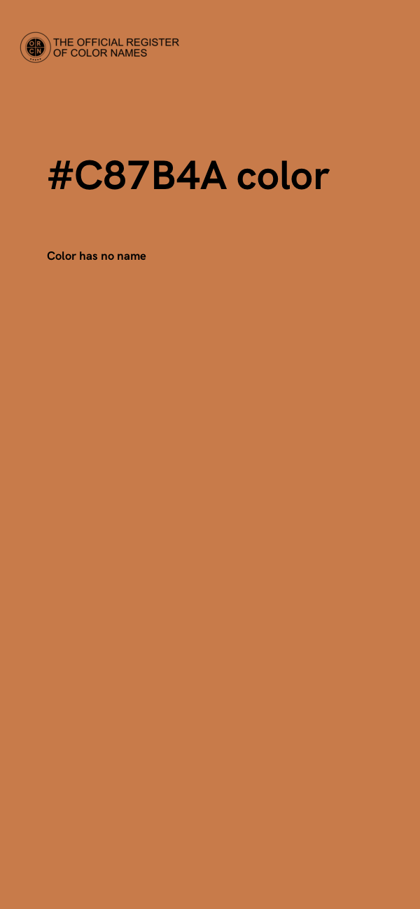 #C87B4A color image
