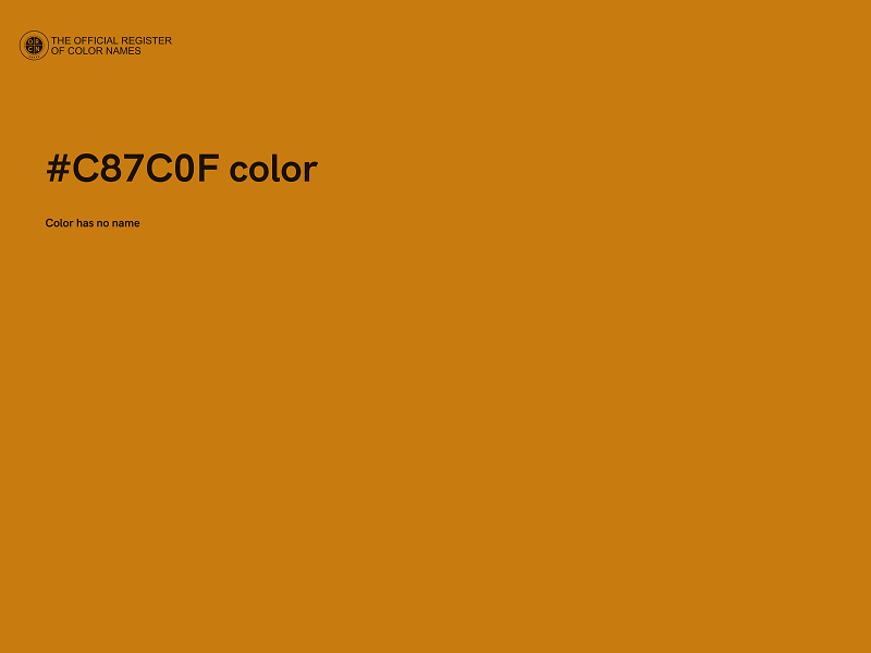 #C87C0F color image