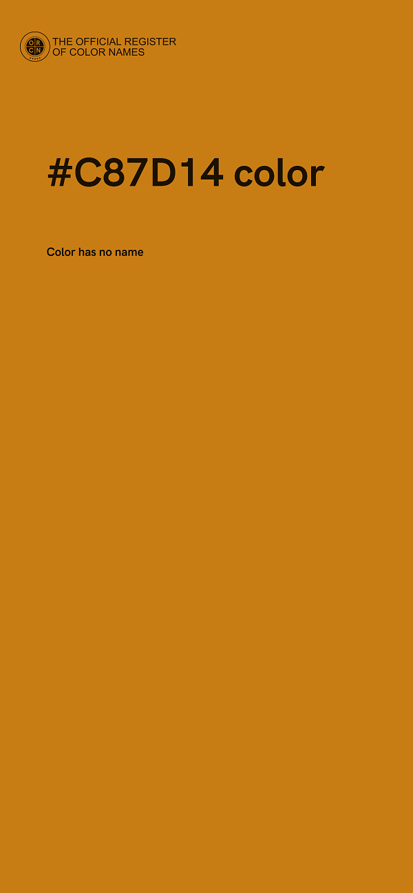 #C87D14 color image