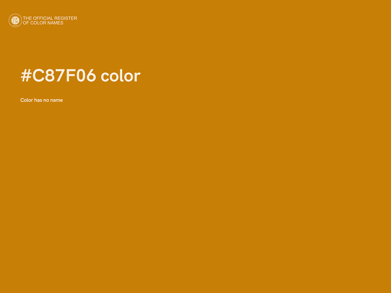 #C87F06 color image