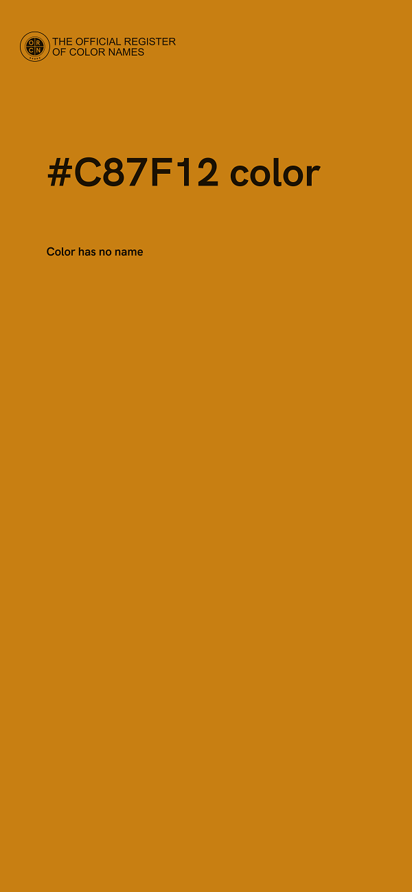#C87F12 color image