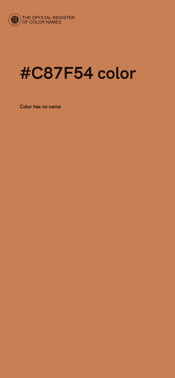#C87F54 color image