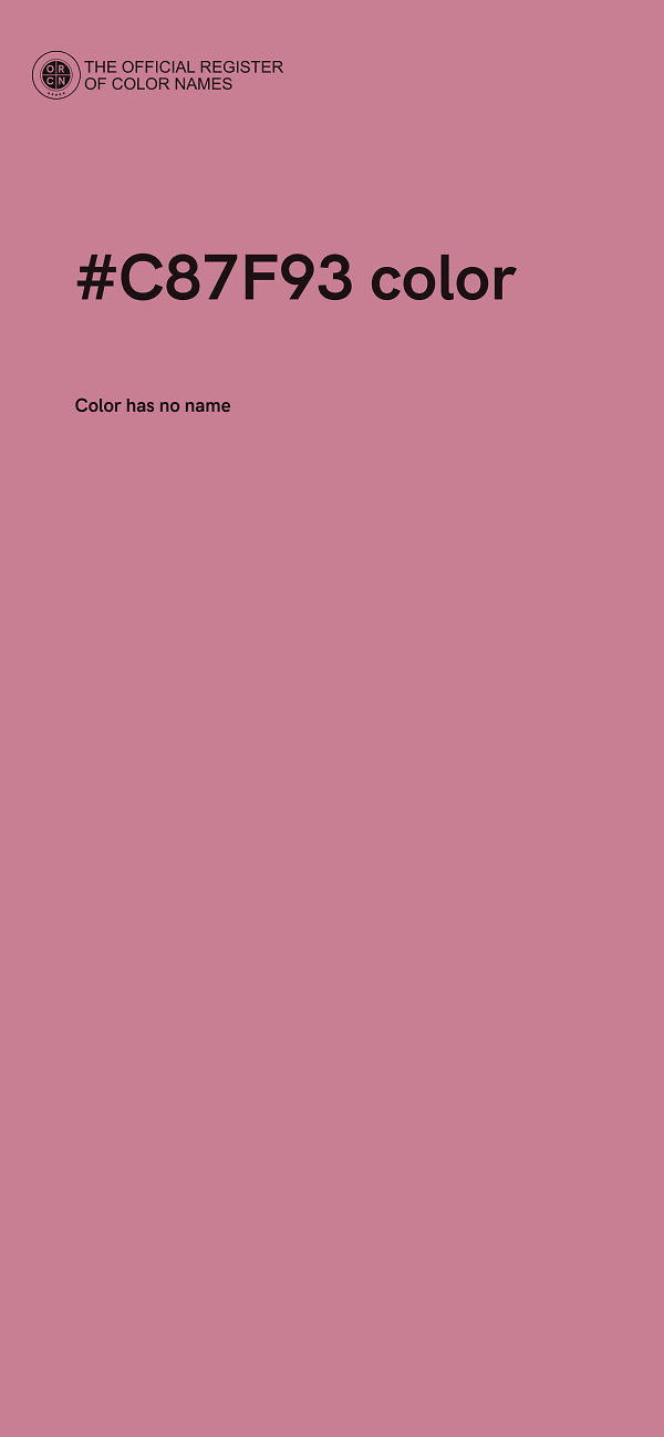 #C87F93 color image
