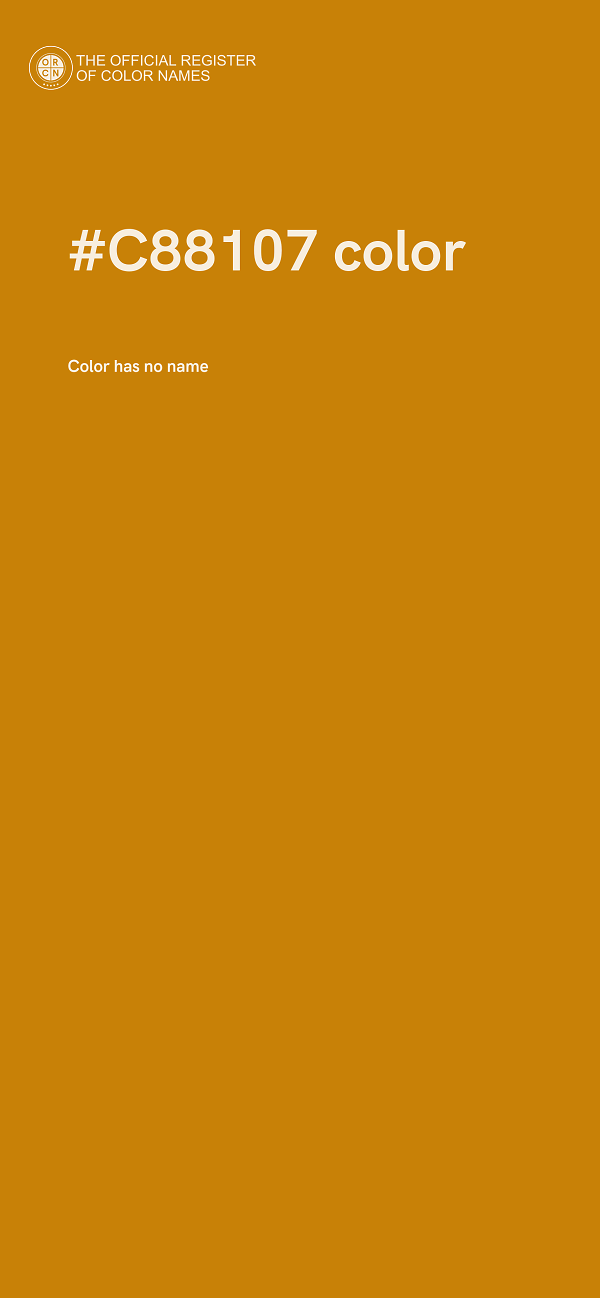 #C88107 color image