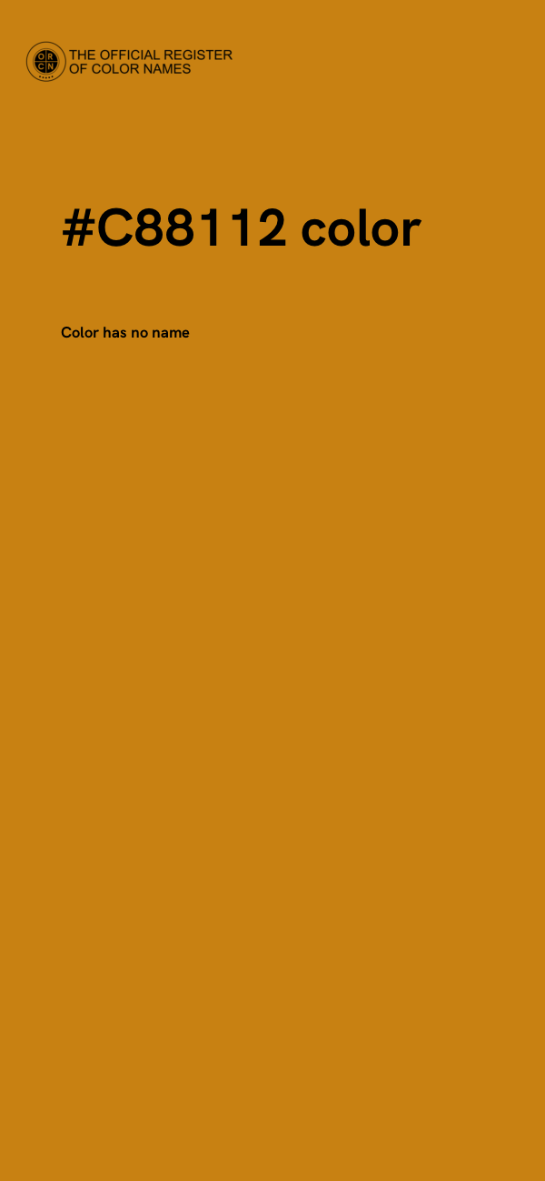 #C88112 color image