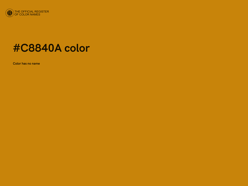 #C8840A color image