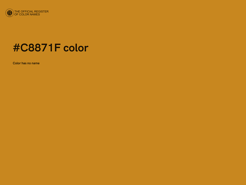 #C8871F color image